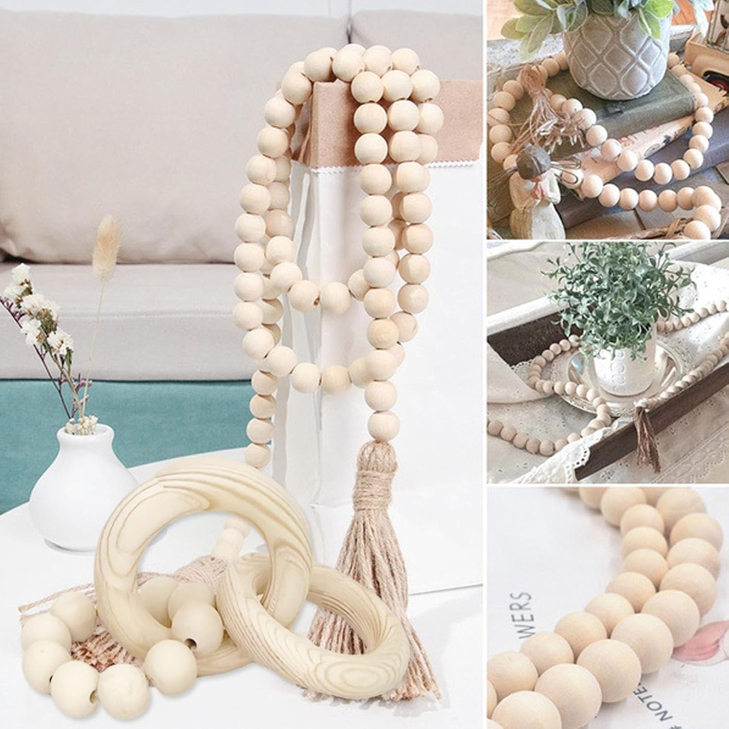 Wooden Knot Decor / Natural / Set of 2