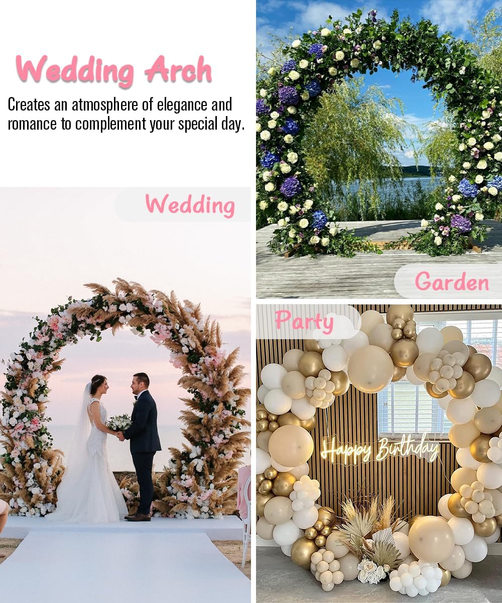 Metal Arch Backdrop Stand Wide High / Gold / 7FT / 8 Inch