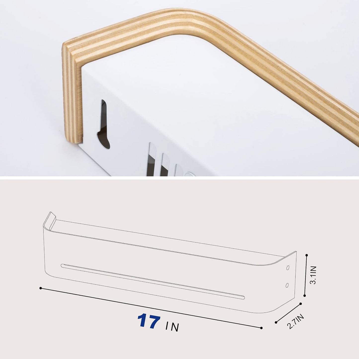 5 Retractable Hooks / Oak