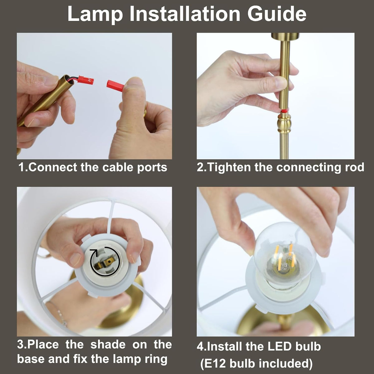 Portable Cordless Table Lamp,Built-in 5200mAH Rechargeable Battery, Dimmable Touch Wireless Light, Bed Side Metal Desk