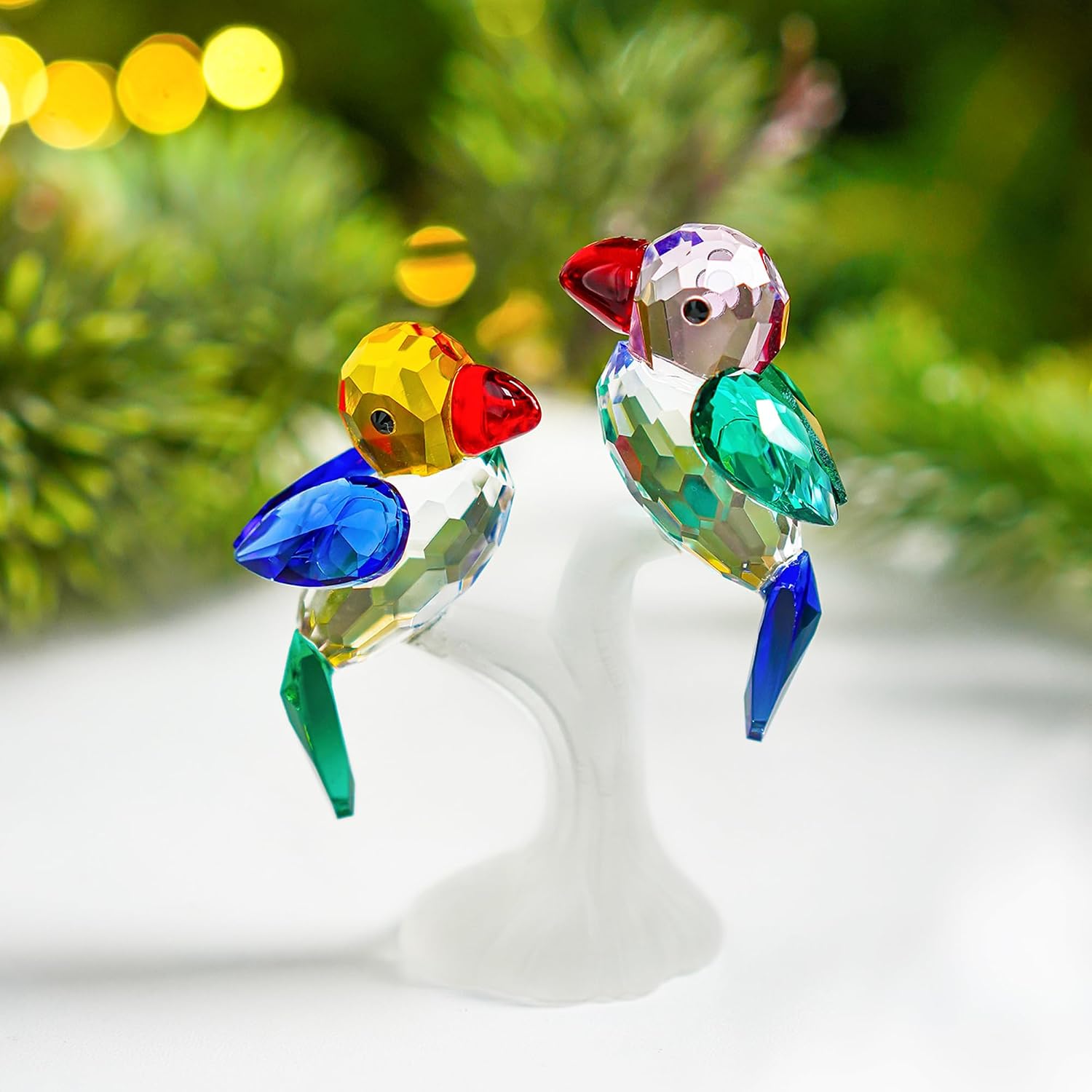 Crystal Birds Figurines Collectibles Art Glass Animal Figurine Craft Ornament Home Table / Bird 2*