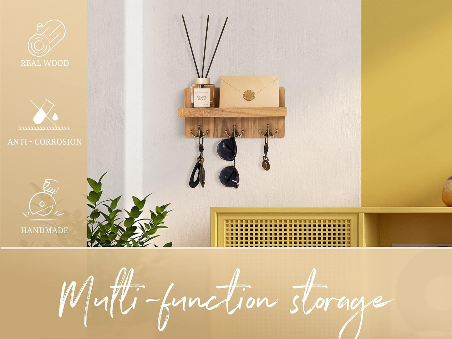 Farmhouse Key Holder / Light Brown