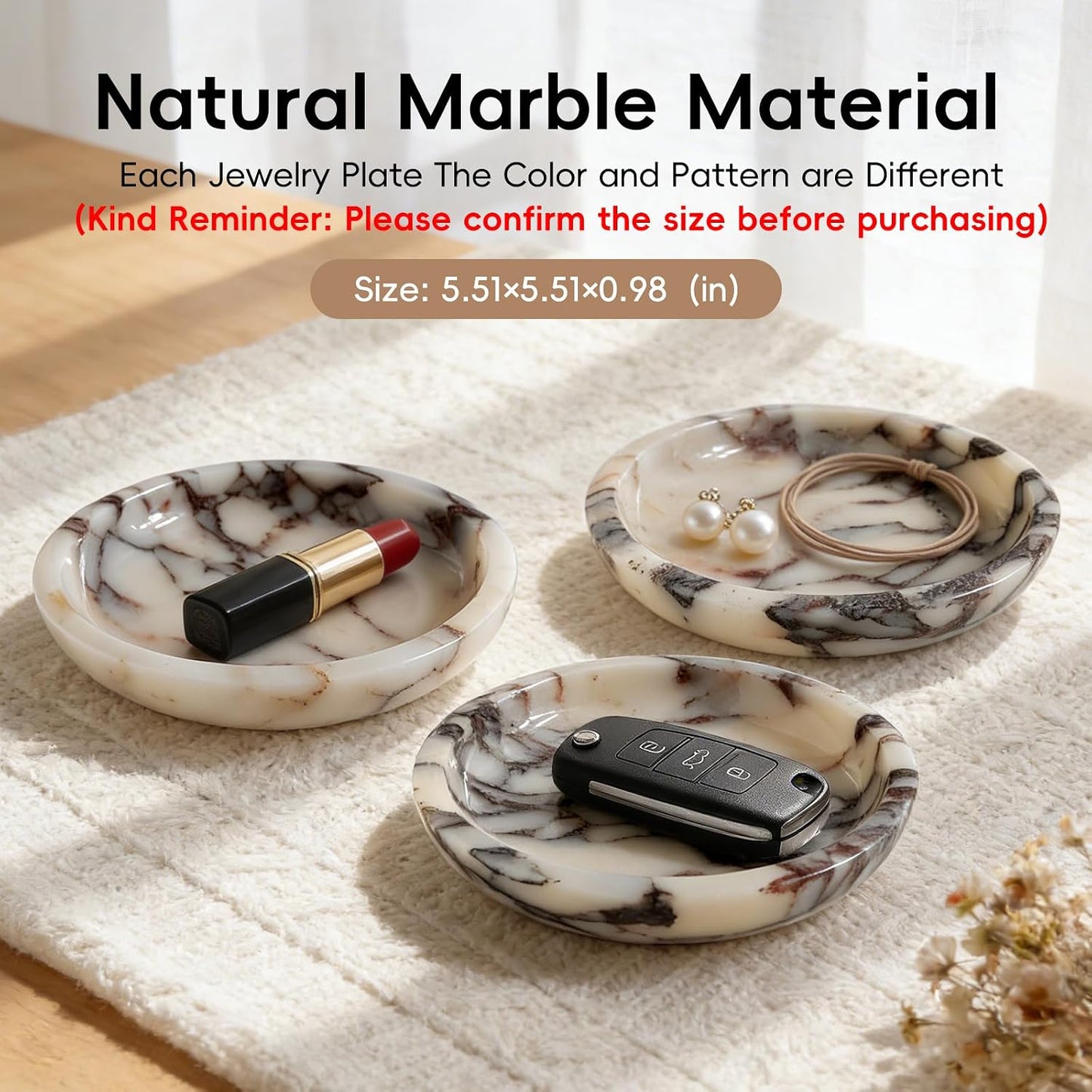 Marble Tray / Jewelry Tray / A2 / 5.5 x 5.5