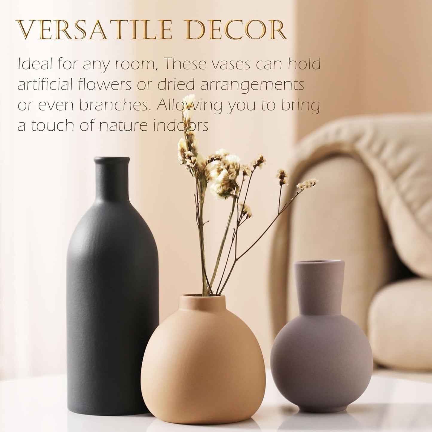 Ceramic Vase / Handcrafted Ceramic Vases / Set B / Set of 3