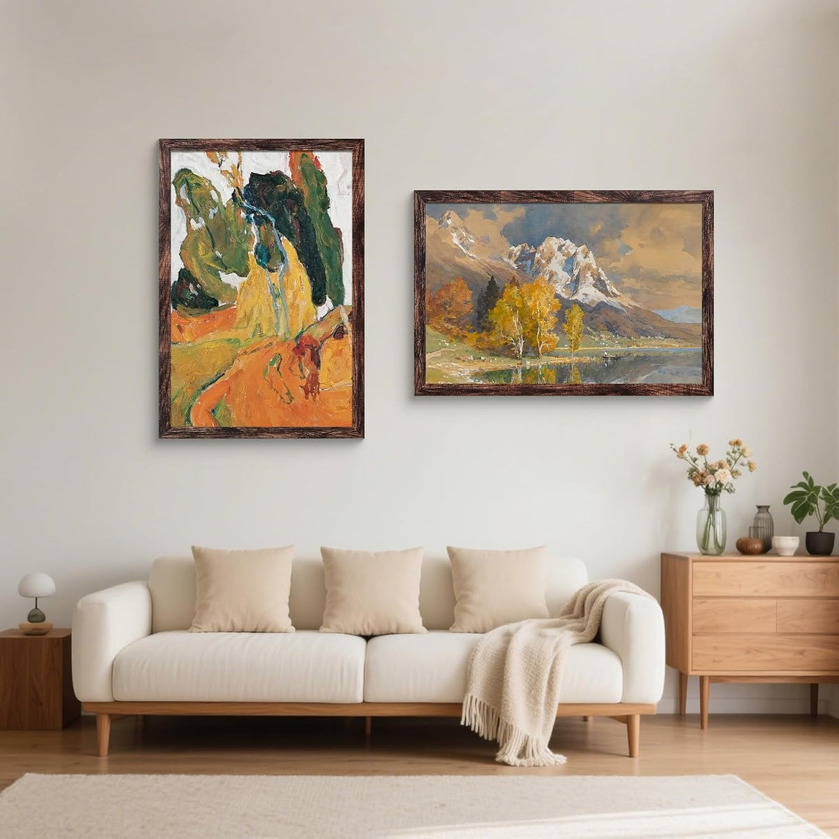 BESCRCL 24x36 Poster Frame Display 24 x 36 inches, Photo Frames for Wall Hanging, Engineered Wood, Brown, 1 Pack