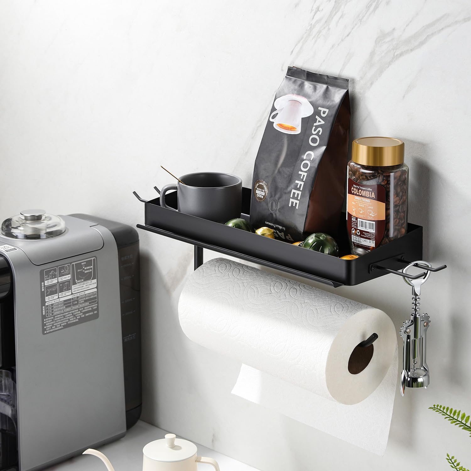 Taozun Garage Paper Towel Holder, Wall Mount Shelf, Shop Towel Holder, One-Hand Tear, Paper Towel Holder Wall Mount