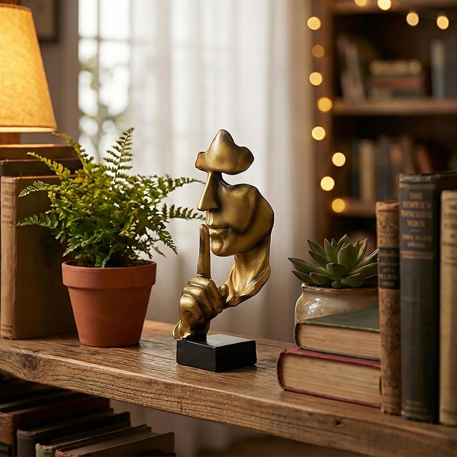 Figurines Resin Statue / Gold