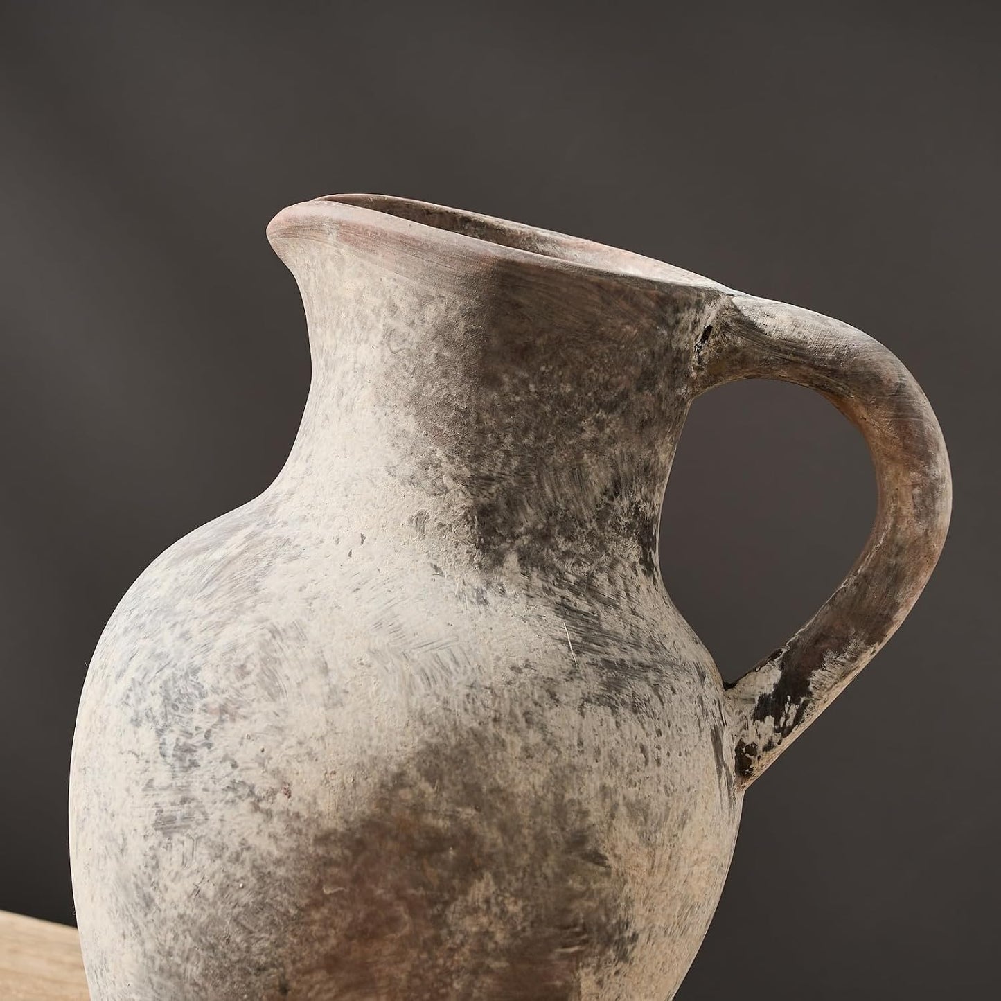 Ceramic Rustic Farmhouse Vase / Gray