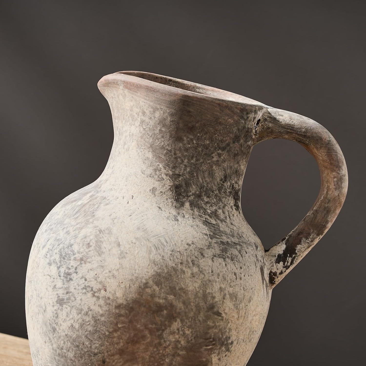 Ceramic Rustic Farmhouse Vase / Gray
