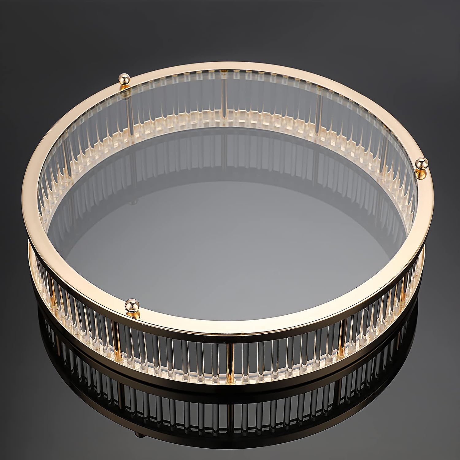 Metal Perfume Tray / Gold / 12.2