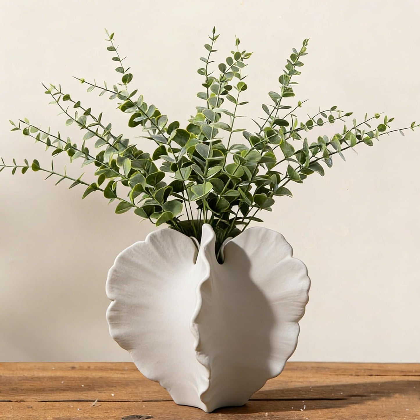 Small Ceramic Vase / Coral Vase / White / 7 Inch