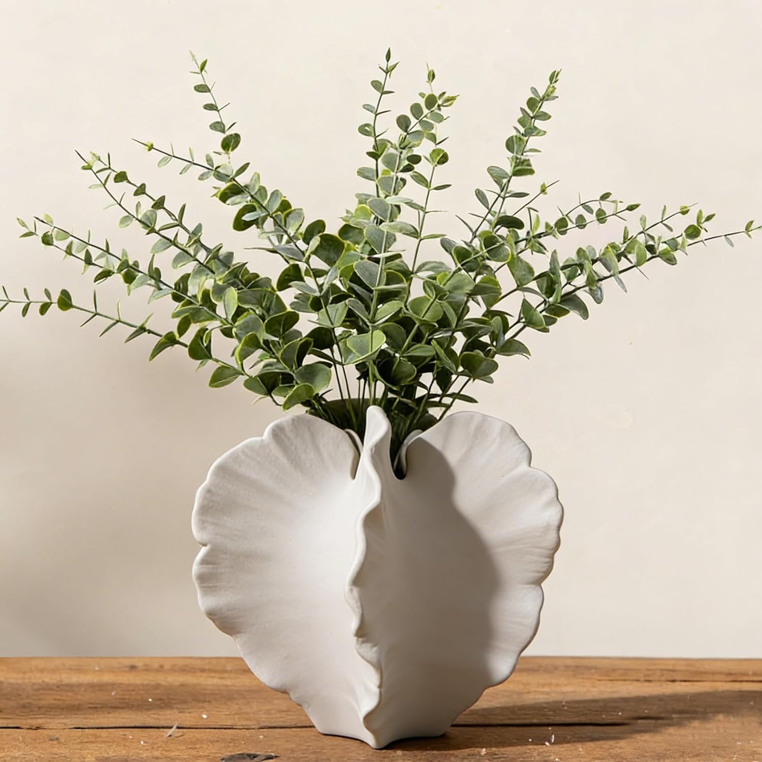 Small Ceramic Vase / Coral Vase / White / 7 Inch