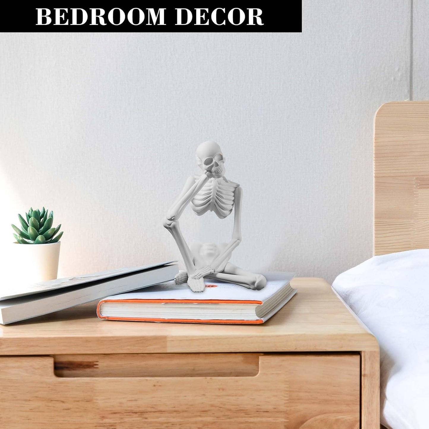Thinker Statue Decor / White