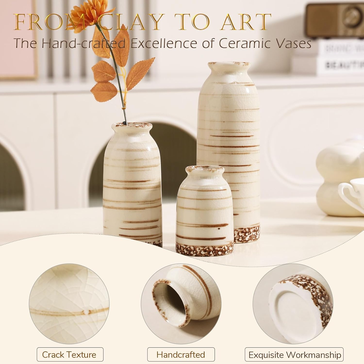 Ceramic Vase / Handcrafted Ceramic Vases / Set A / Set of 3