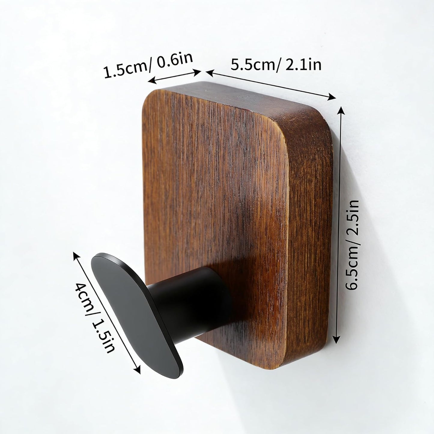 Wooden Wall Hooks / Wood / Set of 4