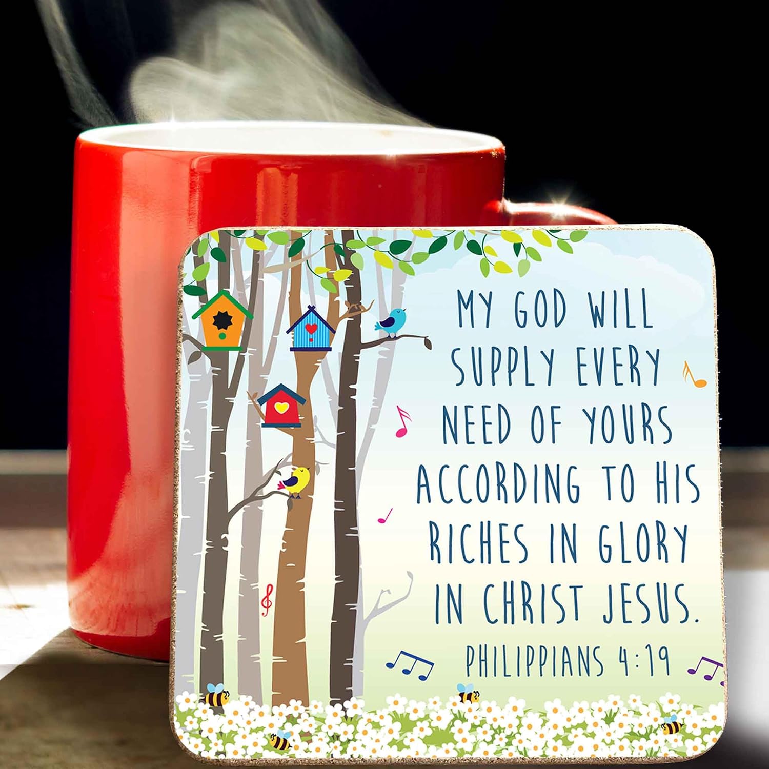 Bible Verses or Inspirational / Multicolored / C472 / Set of 12