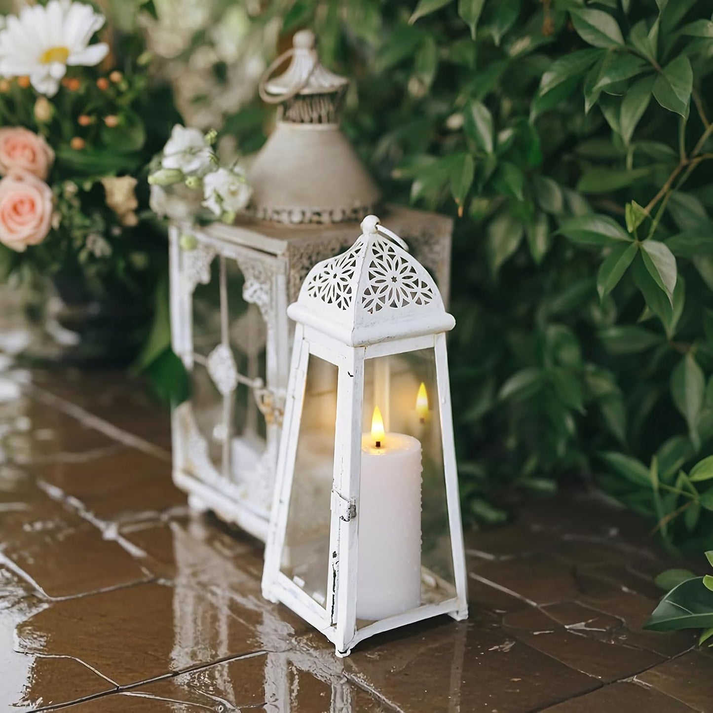 Flameless Waterproof 2.2" x4" 4" 5" 5" 6" 6" 7" 7" Pillar Candles with Remote Control and Timer, LED Battery Operated