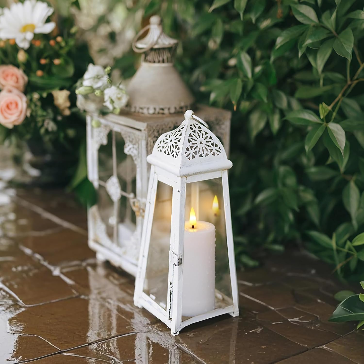 Flameless Waterproof 2.2" x4" 4" 5" 5" 6" 6" 7" 7" Pillar Candles with Remote Control and Timer, LED Battery Operated