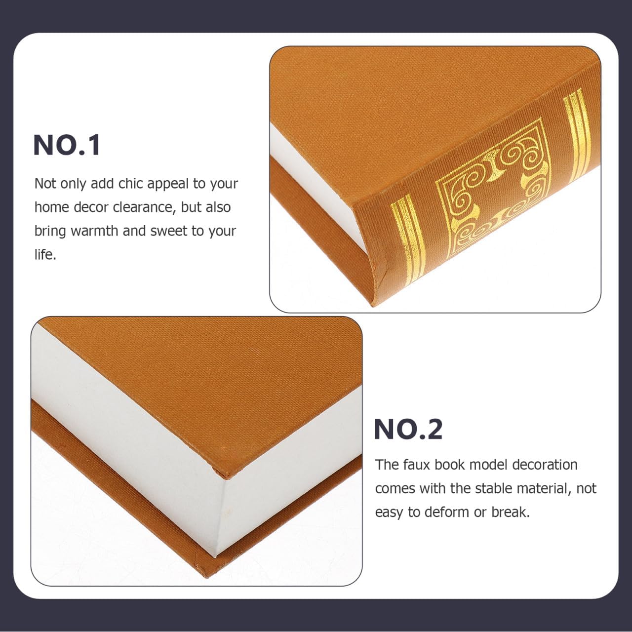 props bookcase books hollow artificial fake decoration antique storage box coated paper / Set of 6