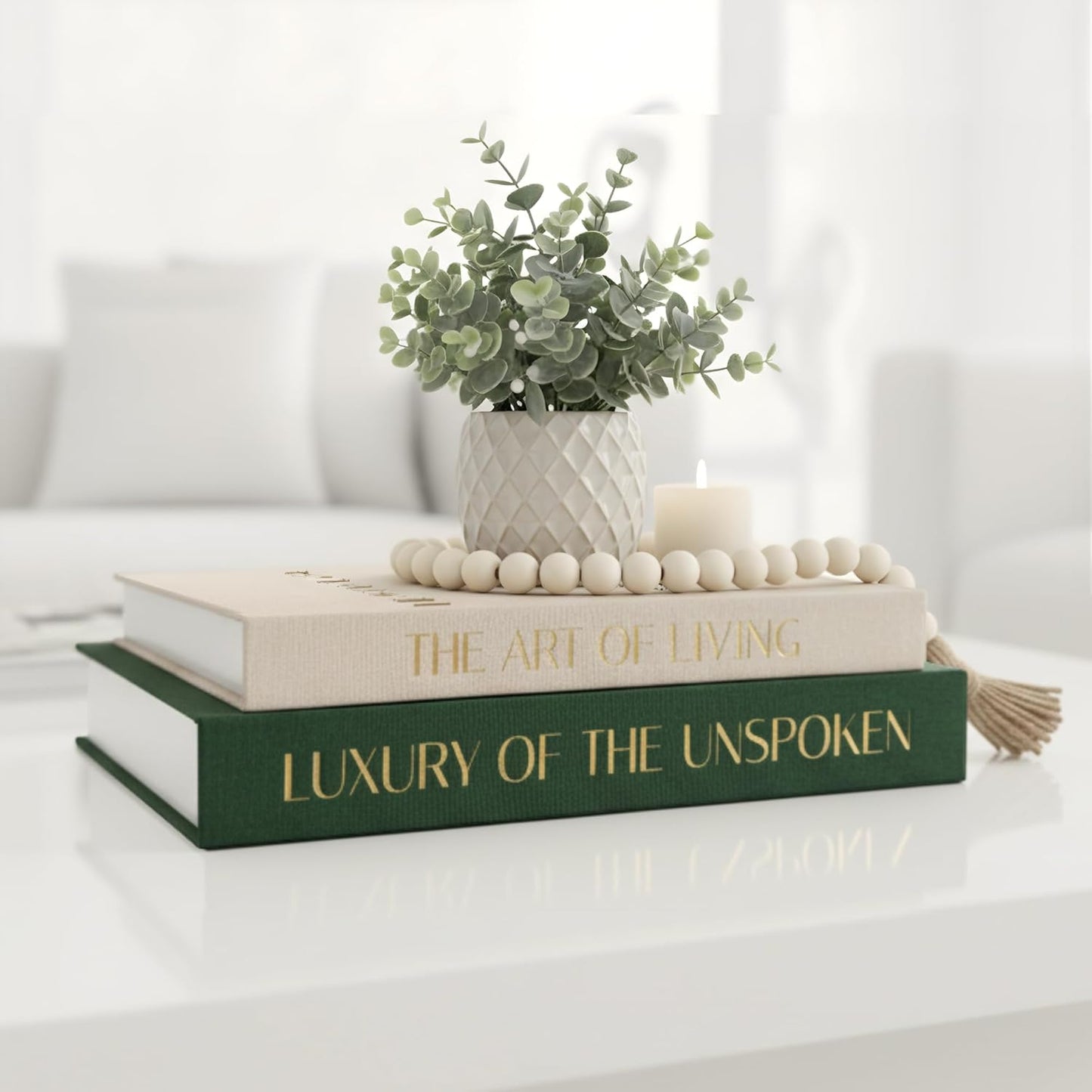 Linen Fake Books for Decoration / Set of 2