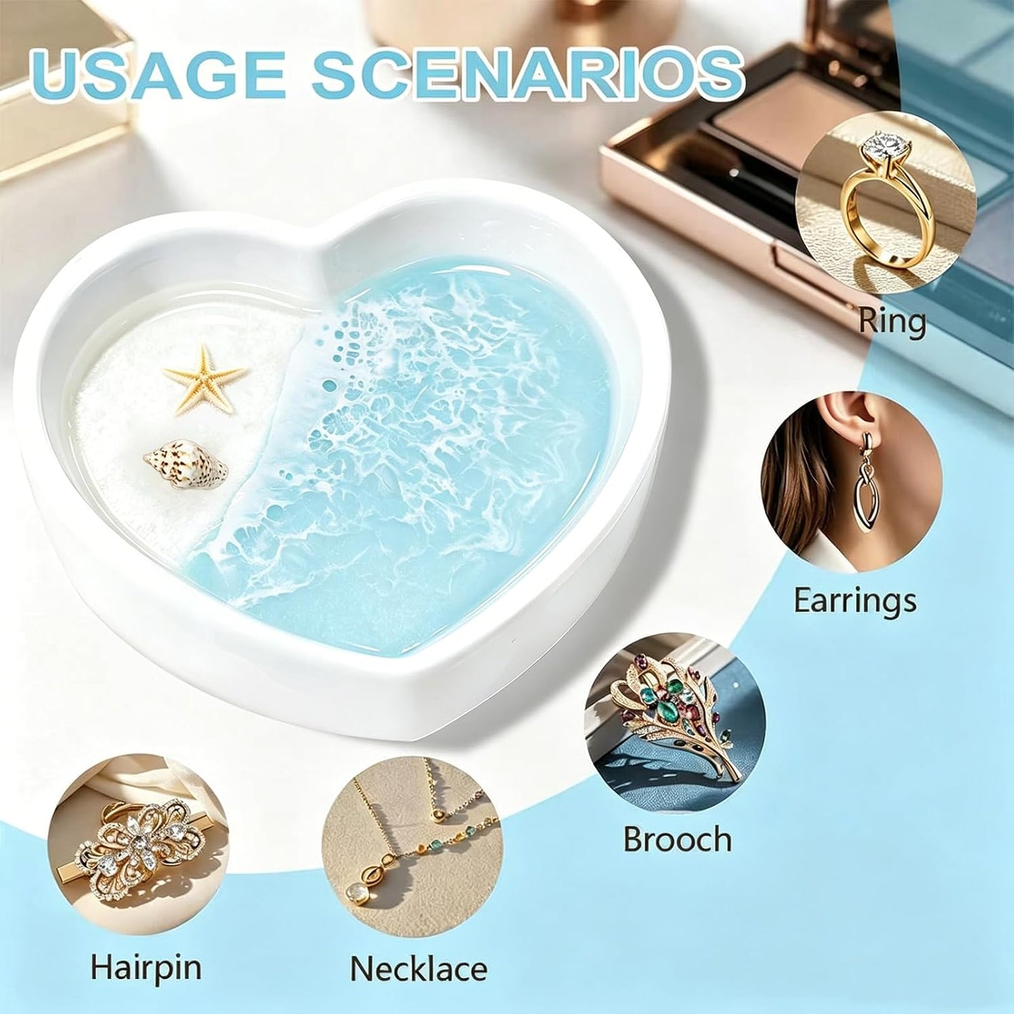 Coastal Jewelry Tray for Engagement & Wedding / Starfish