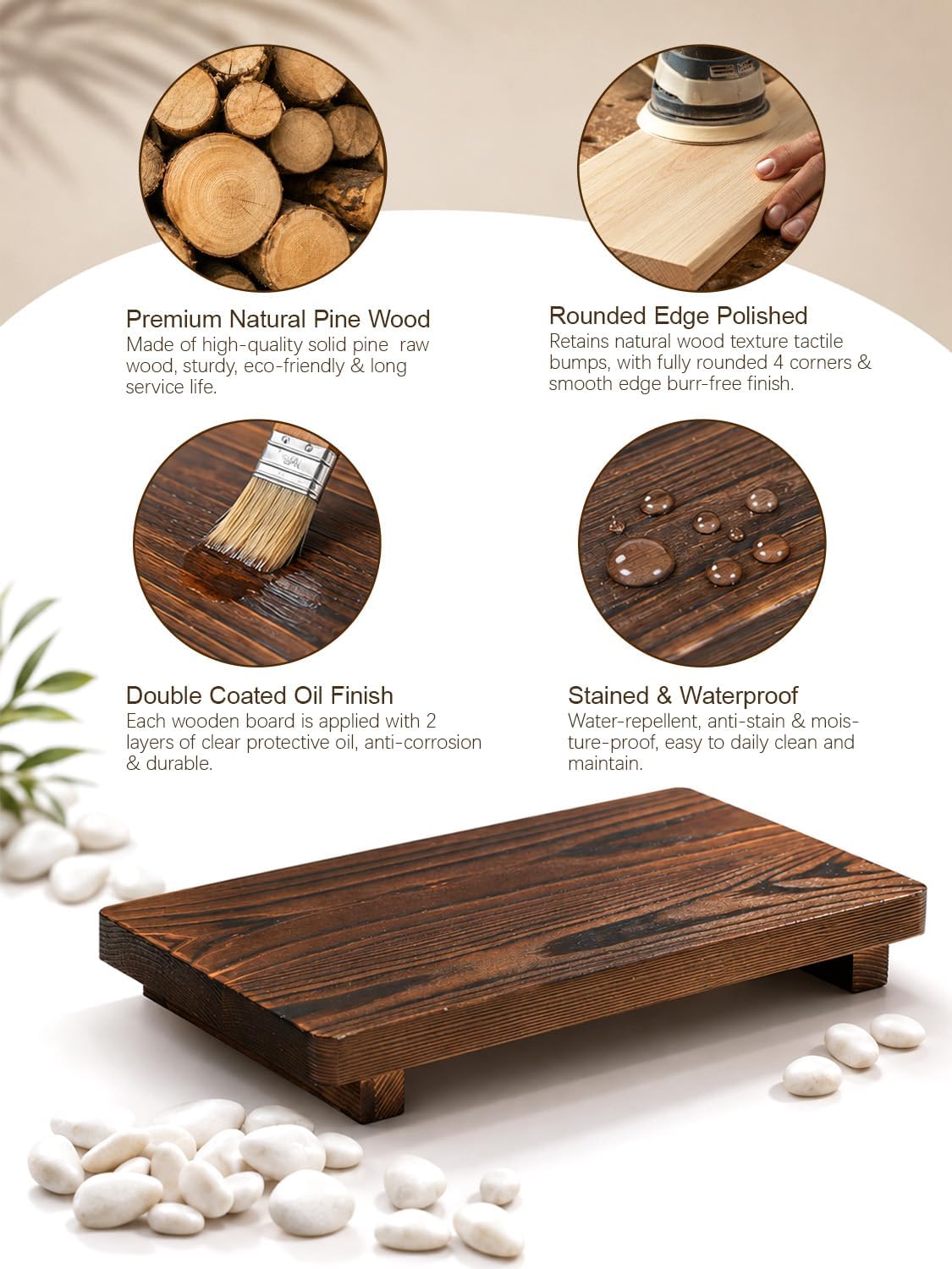 Rustic Wood Pedestal Stand / 12 x 7