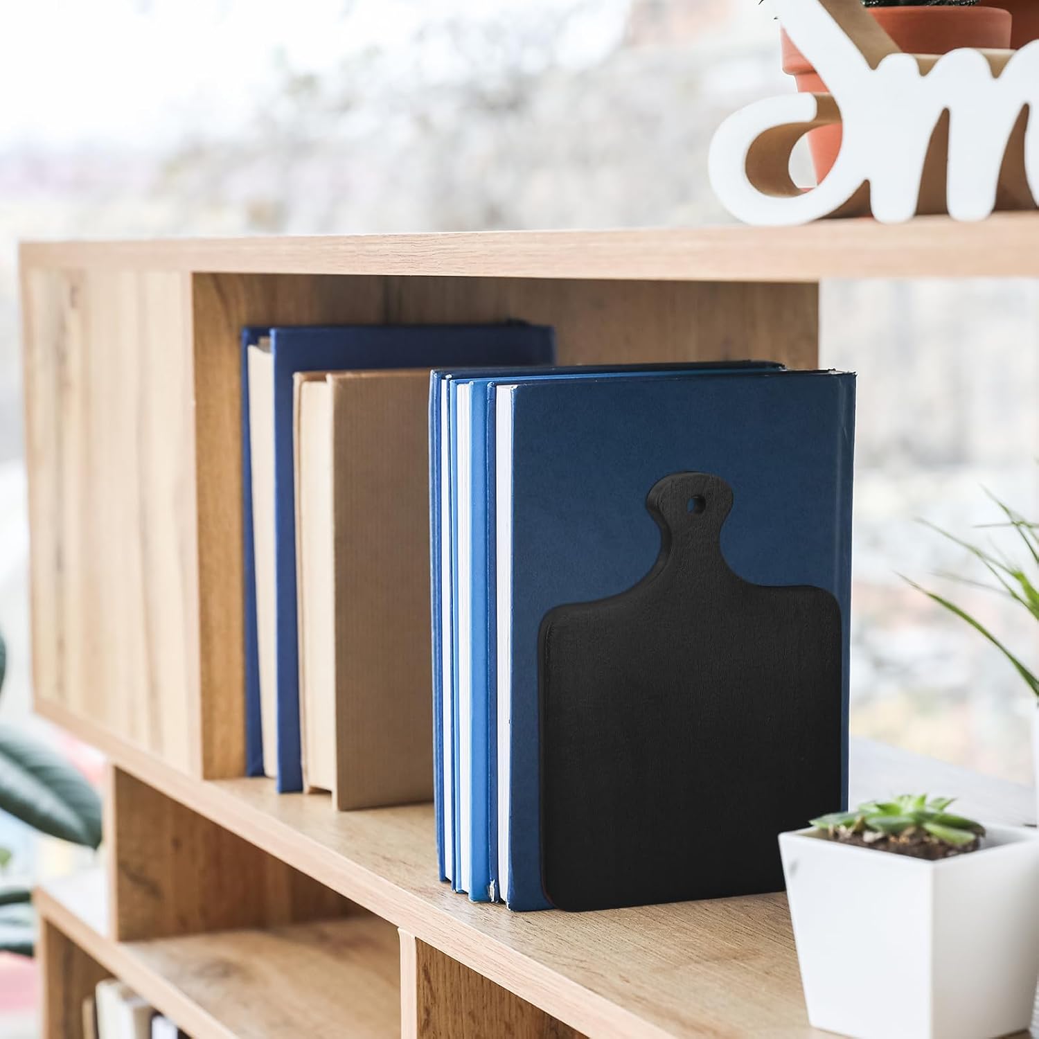 Wood Bookends / Black / Beech