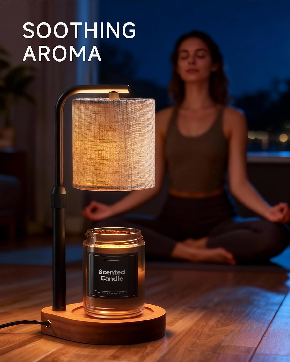 Candle Warmer Lamp with Timer & Dimmer for Yankee Candles, Adjustable Height Candle Warmer for Jar Candles, Wax Melt