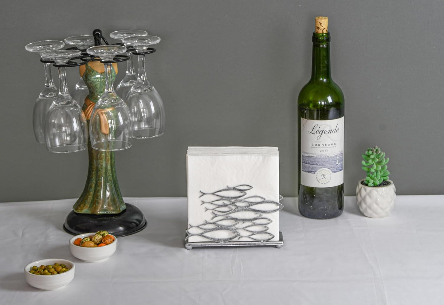 Fish Design Napkin Holder / Silver