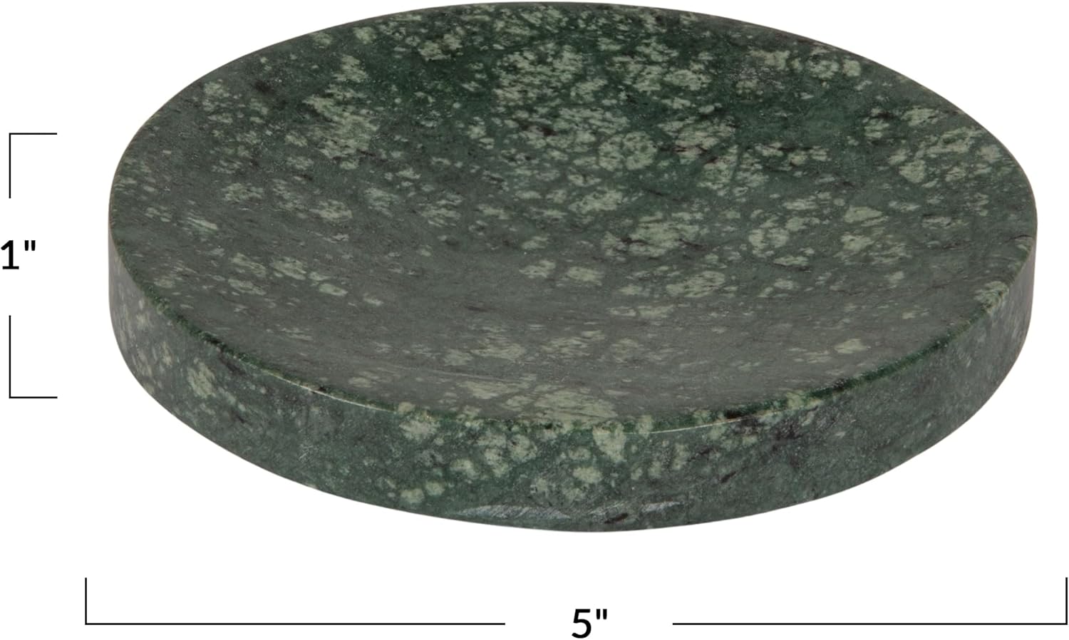 Marble Round Soapdish / Green