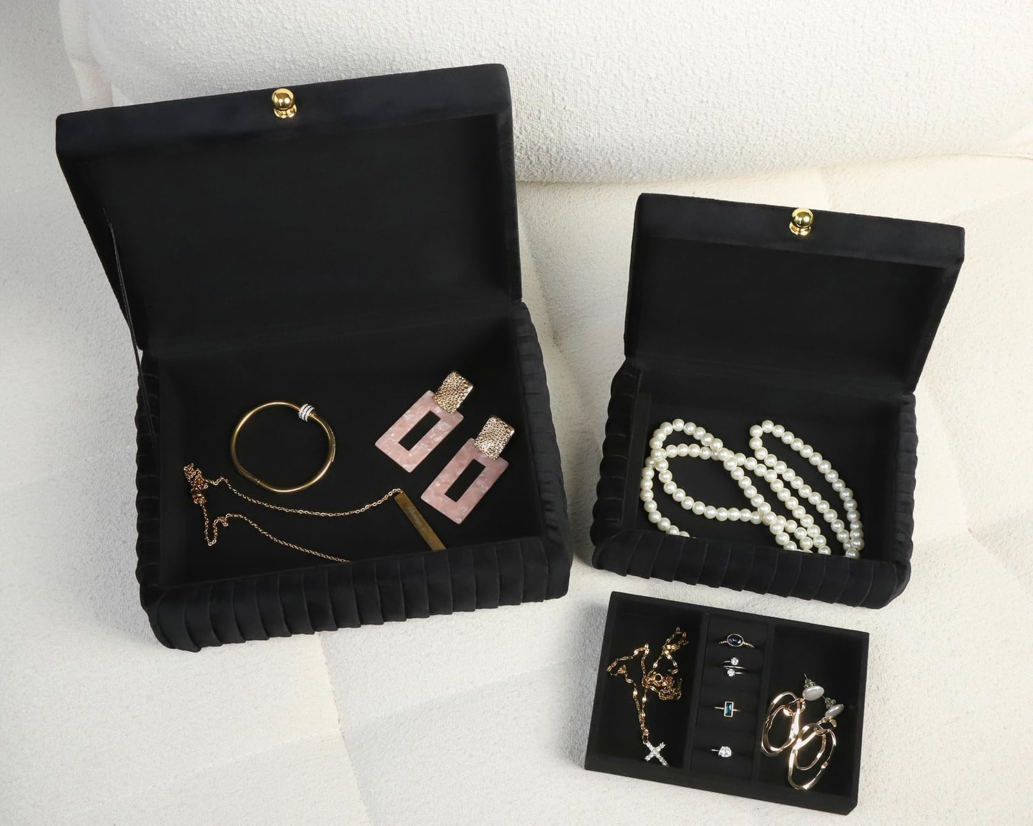 Velvet Decorative Boxes / Black Velvet