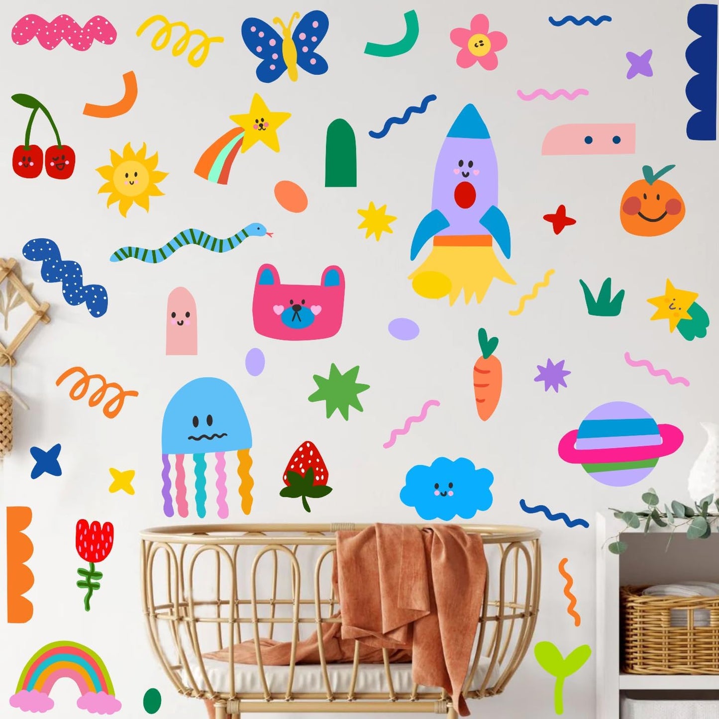 Colorful Abstract Wall Decals / Shape