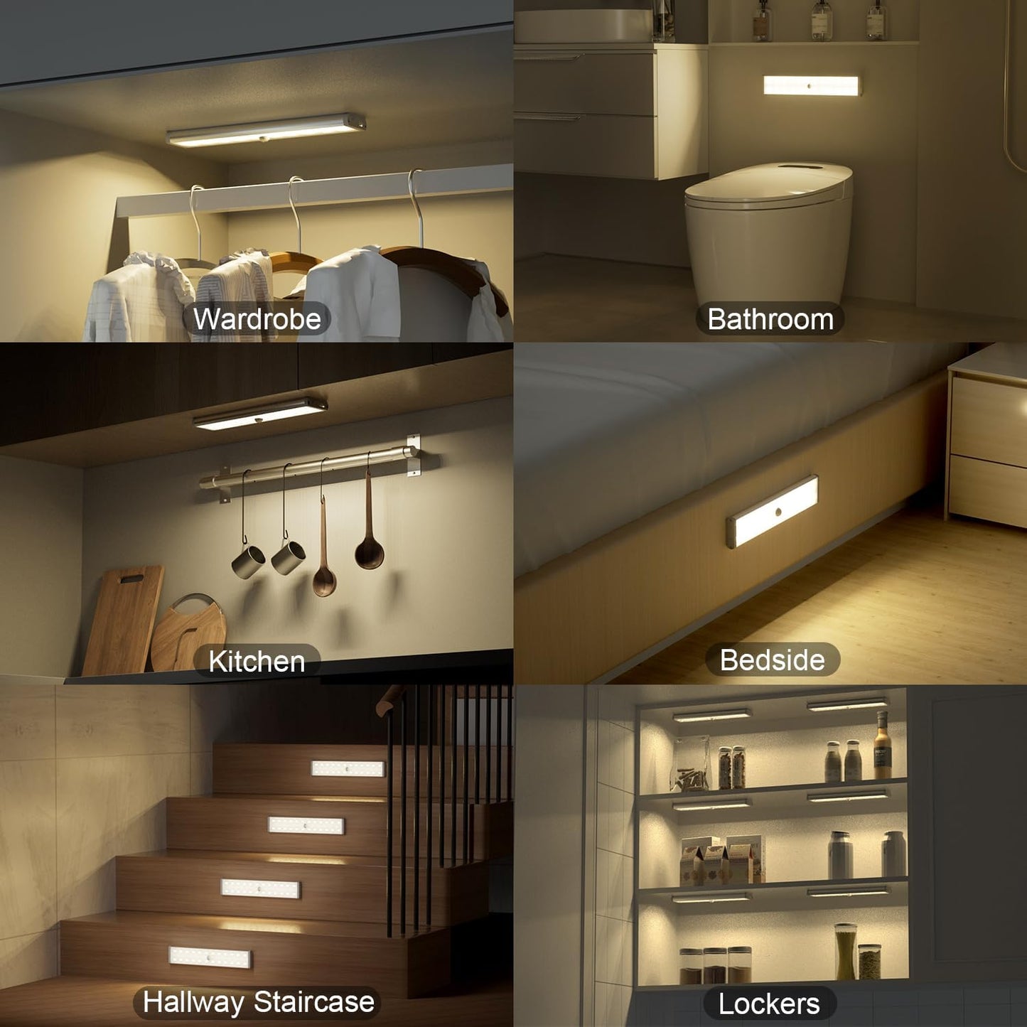 Under Cabinet Lighting ,15 Colors Motion Sensor Light Indoor Night Lights with Remote,58LED RGB Under Cabinet Lights