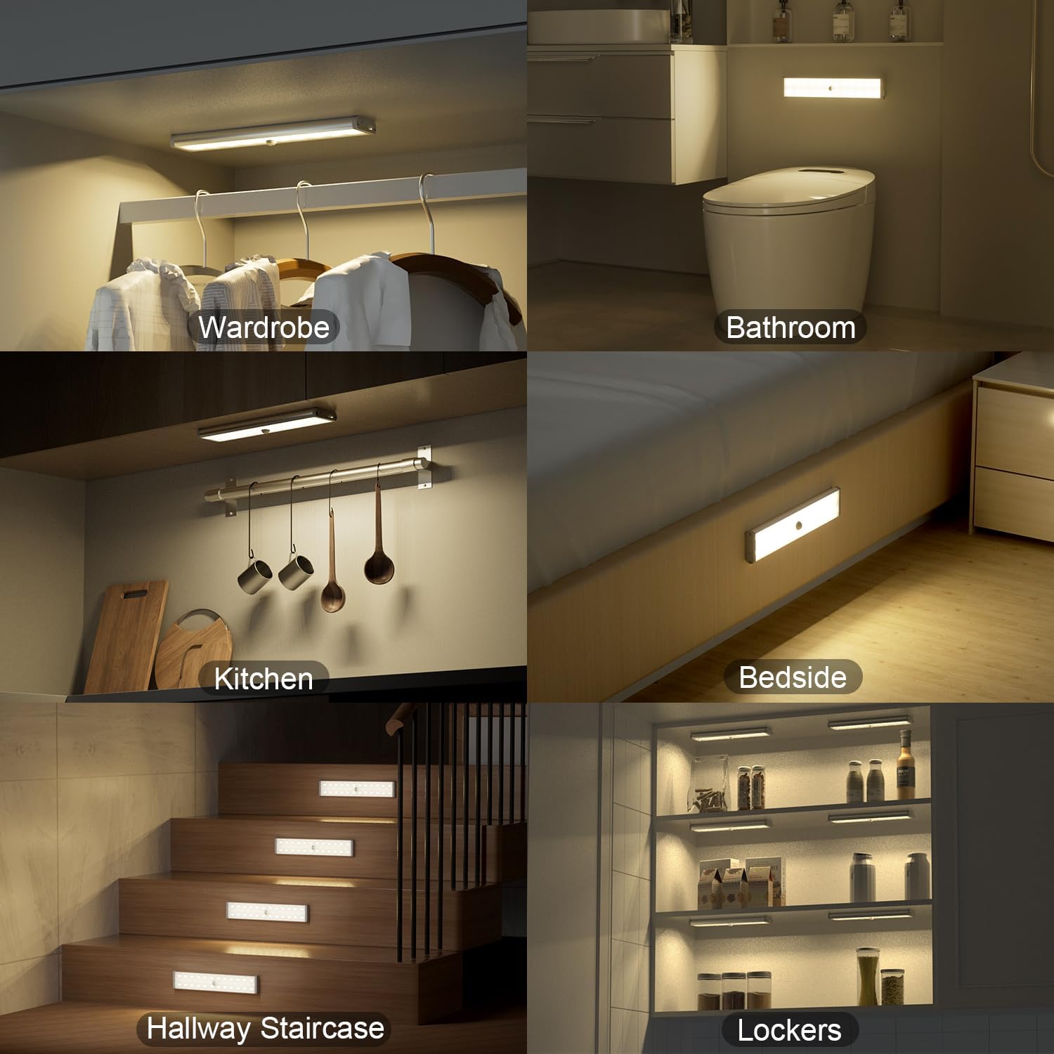 Under Cabinet Lighting ,15 Colors Motion Sensor Light Indoor Night Lights with Remote,58LED RGB Under Cabinet Lights