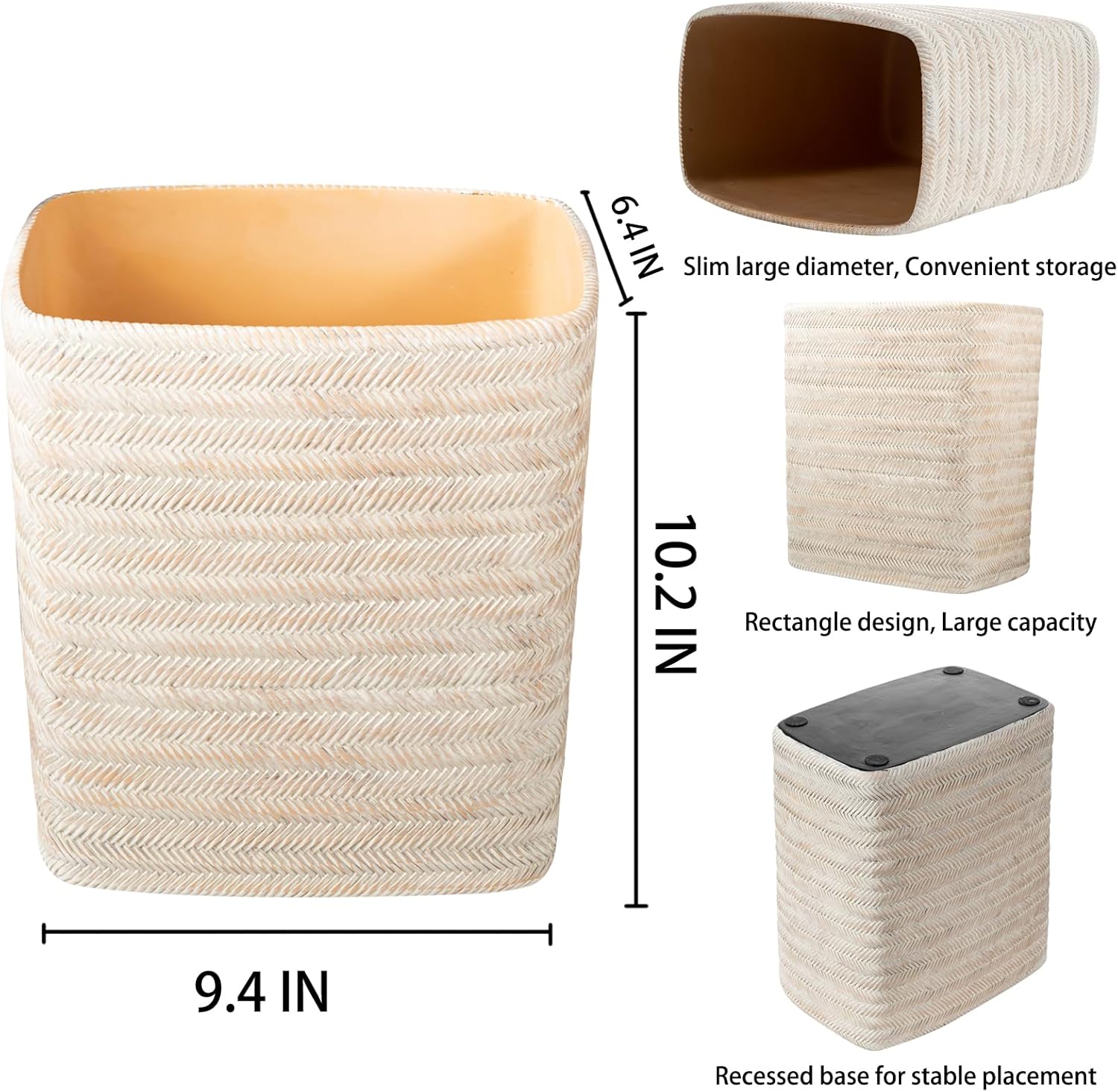 Resin Hand-Carved / Wicker White