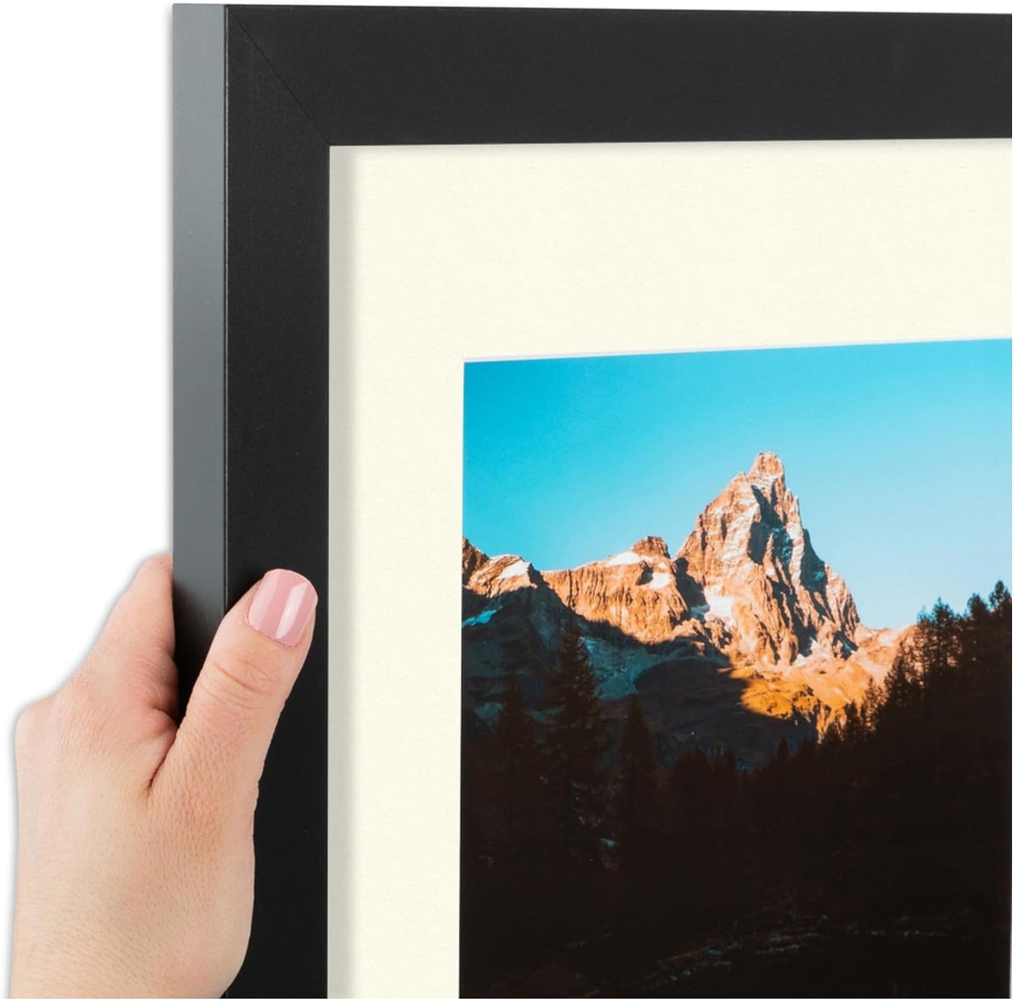 ArtToFrames Collage Picture Frame 3 Opening 3-5x7 Photo Frame | Made in USA | Black Frame Brilliant White and Black