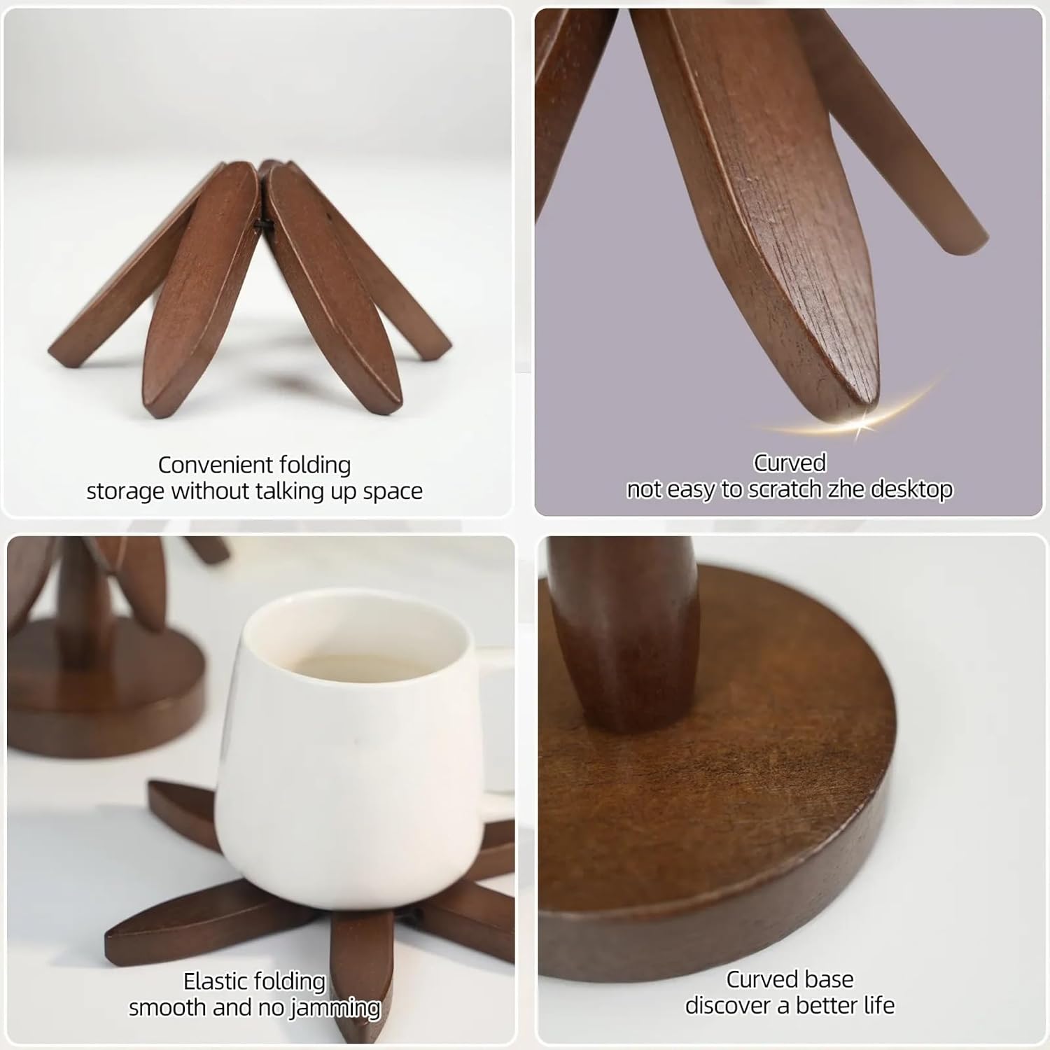 Foldable hot plate holder set for pots