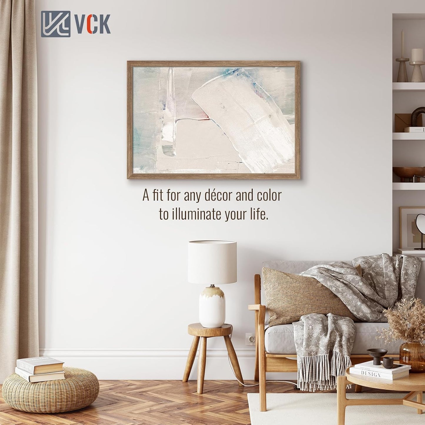 VCK 24x36 Poster Frame Solid Wood Walnut 3 Pack Picture Frames 24 x 36 Inches with Wall Mounting Hanging