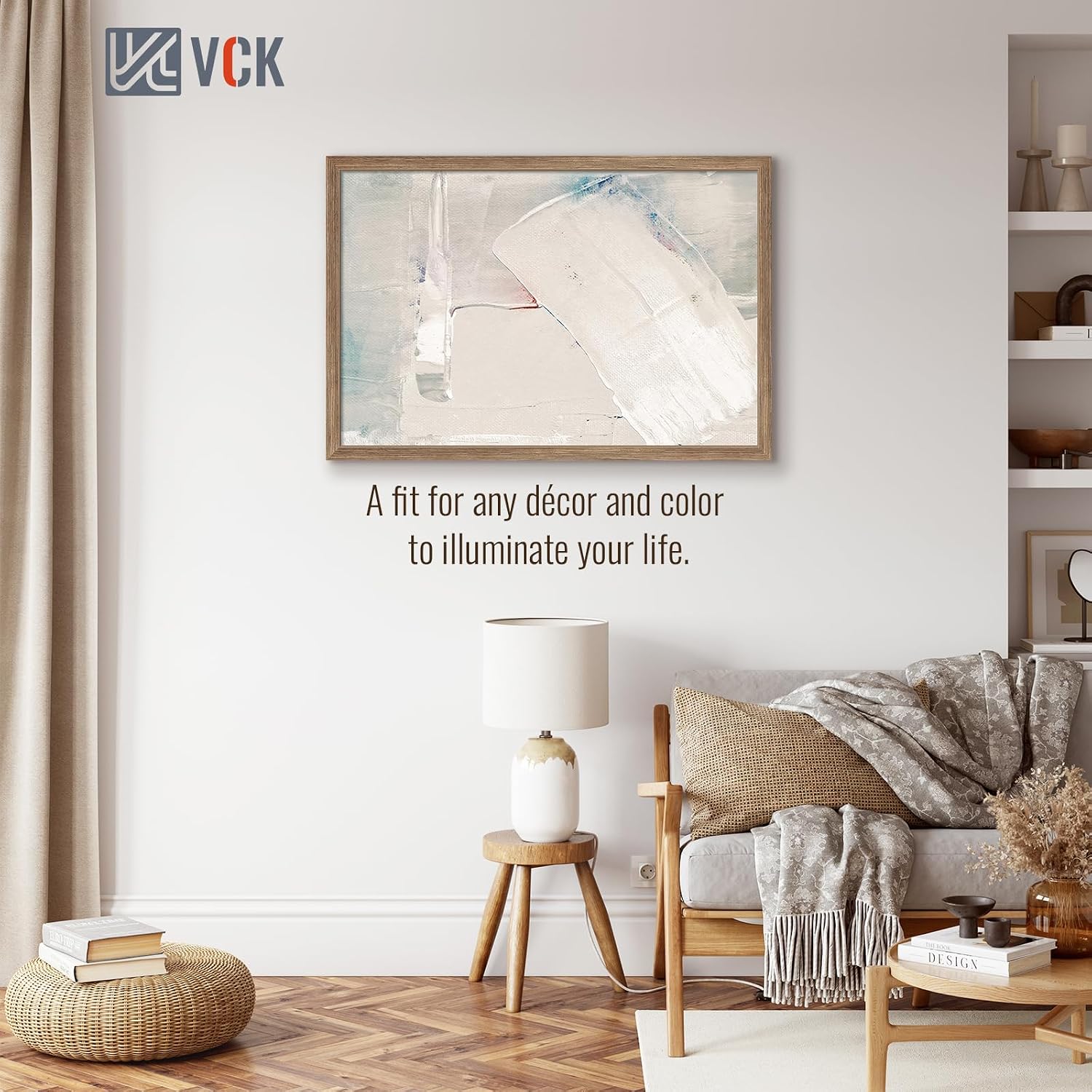 VCK 24x36 Poster Frame Solid Wood Walnut 3 Pack Picture Frames 24 x 36 Inches with Wall Mounting Hanging