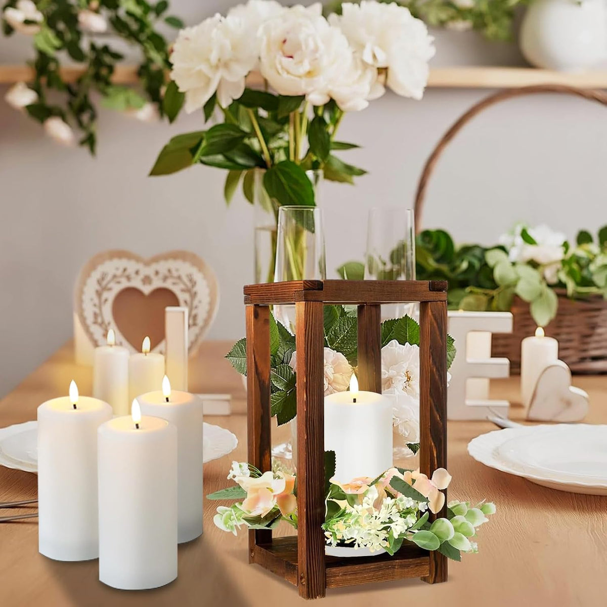 Flameless Candles Battery Operated with Remote and 2/4/6/8 H Timer, 6pcs Flickering Fake Electric Candles for Festival
