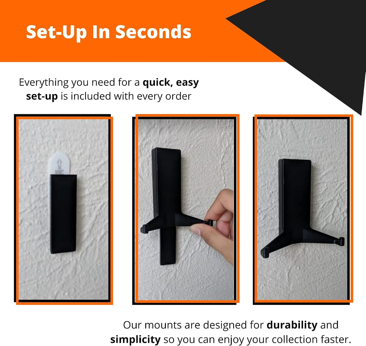 Wall Mount Vinyl Record Display/Shelf [10-PK]- Display Your Albums Without Damaging Your Walls, Perfect for Office
