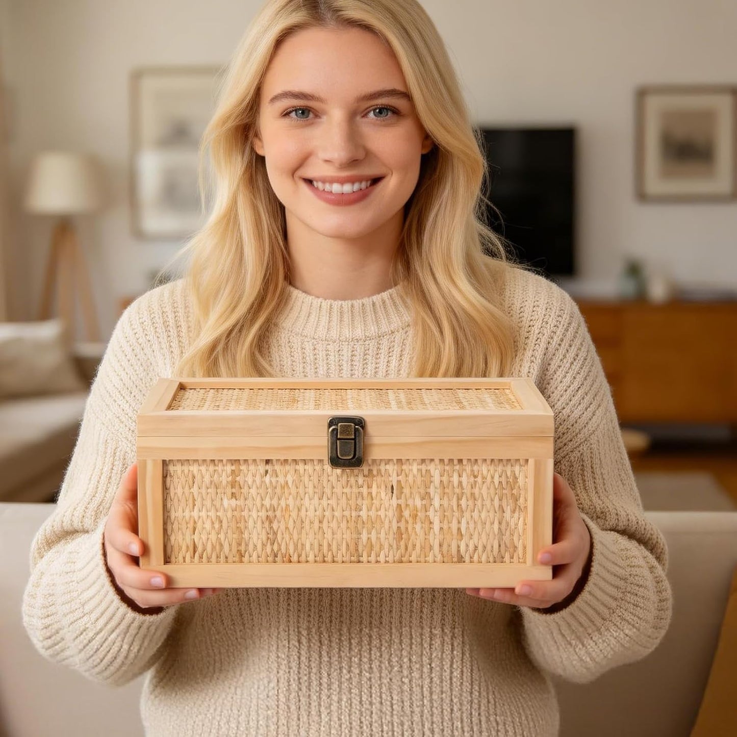 Rattan Decorative Boxes / Natural