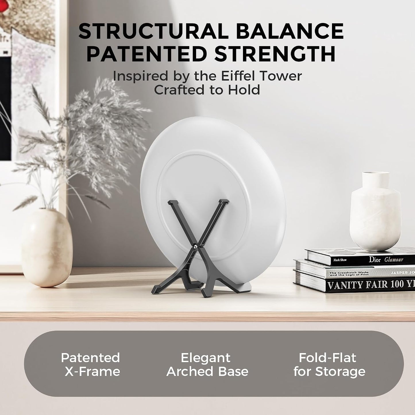 Books / Plate Stands for Display / 6 Inch / Set of 4