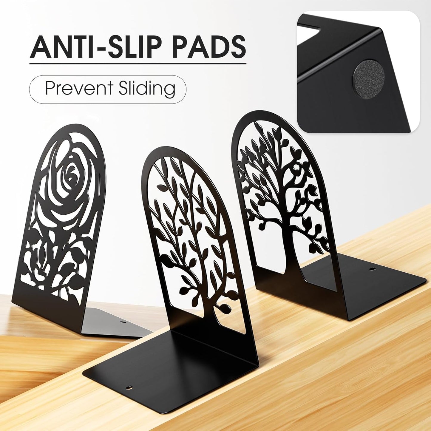 Heavy Duty Bookends / Combination 3 Pairs / 6.89 x 4.89 x 3.54