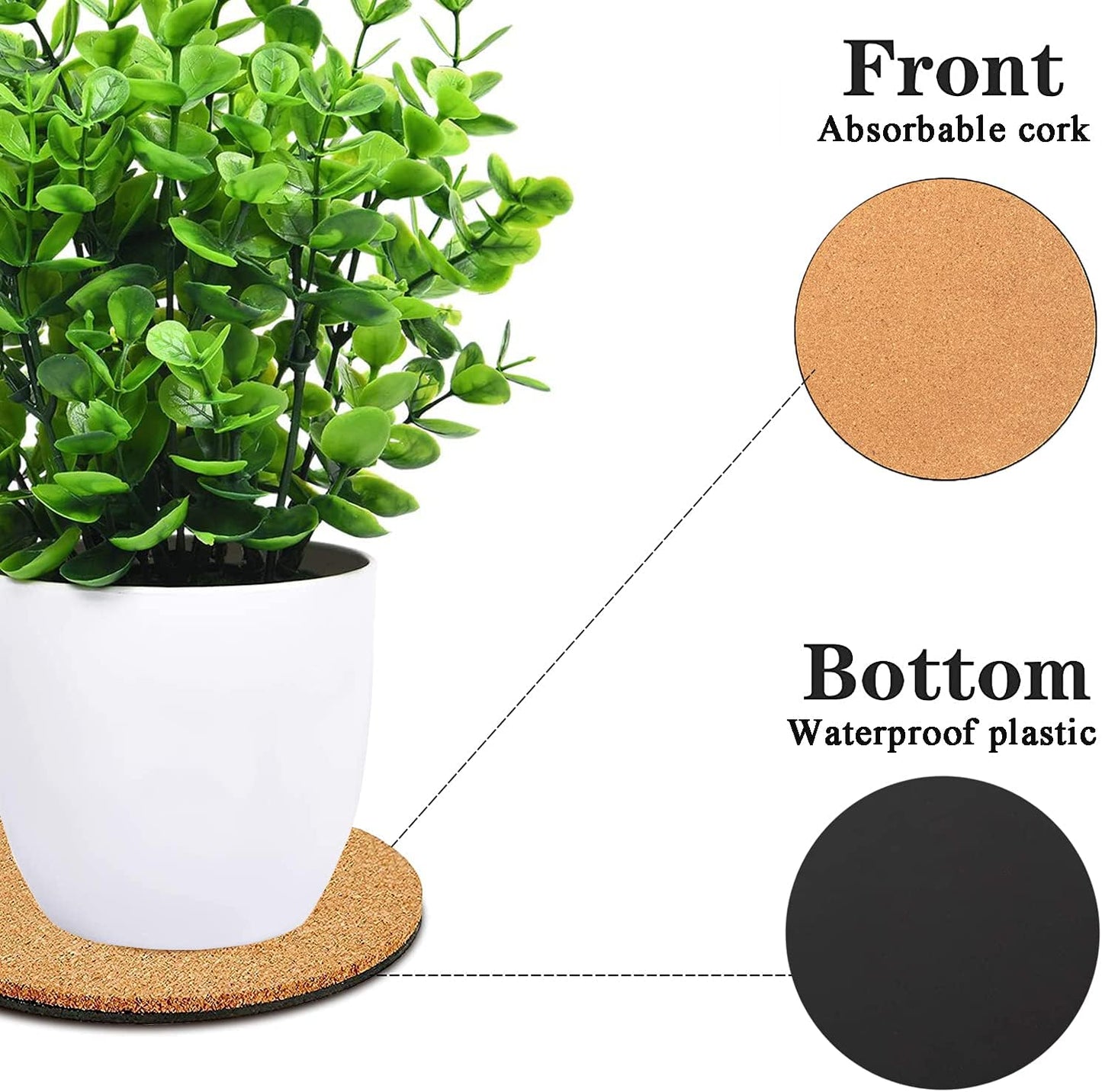 4/6/ Cork Plant Mats / 4-6-8 Inch / 8 Inch / Set of 10