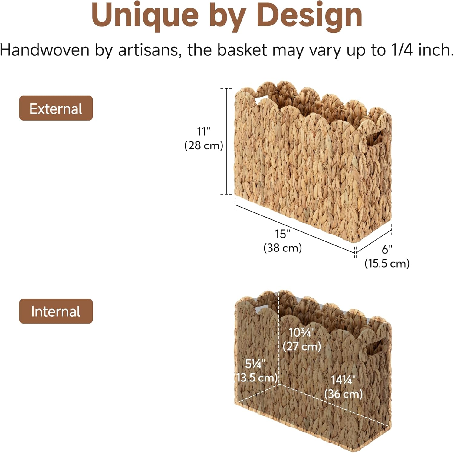 Magazine Wicker Basket / Natural