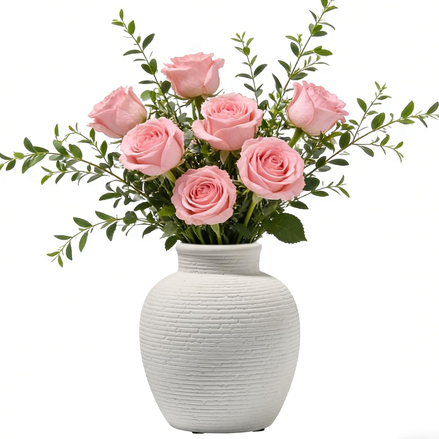 6- Modern Ceramic Vase / White