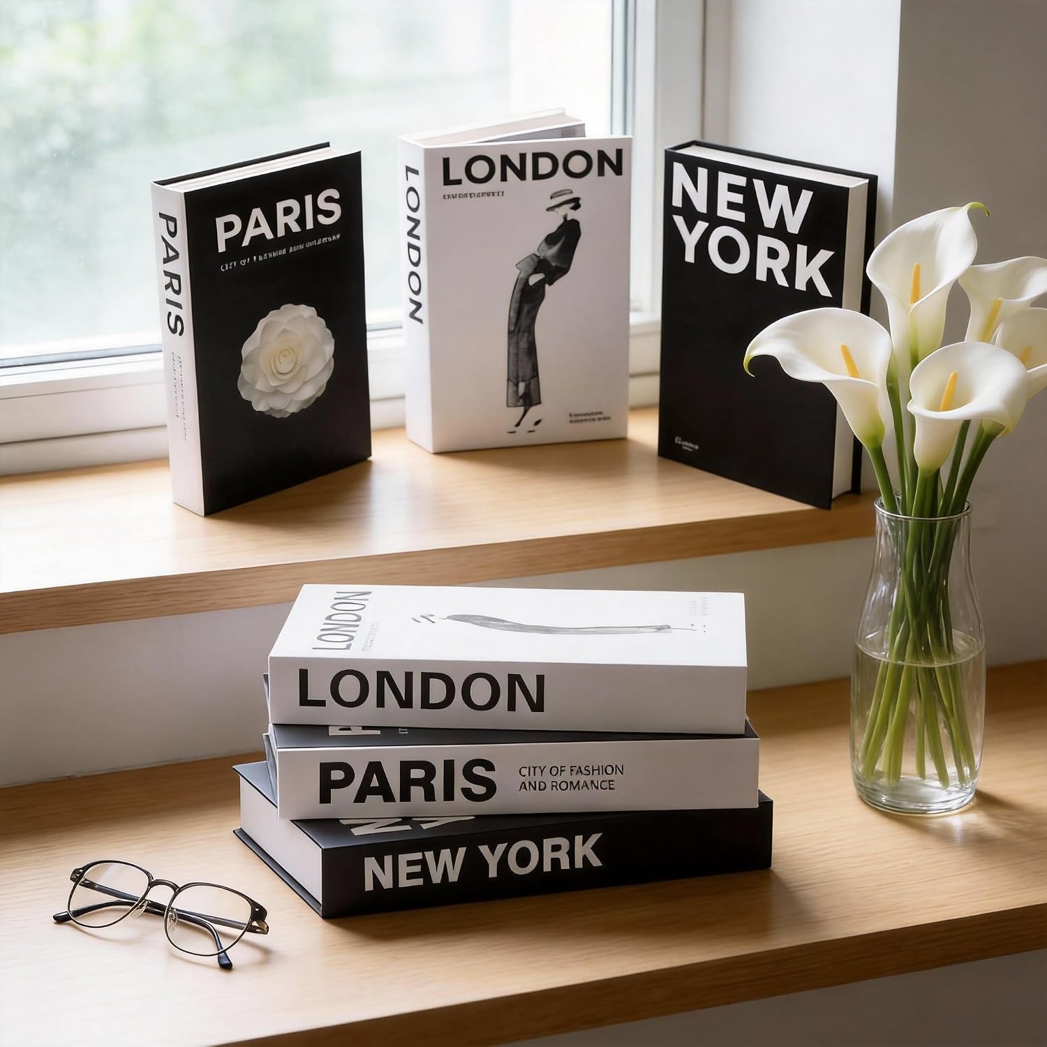 Elegant Faux Books for Decoration / Set of 3