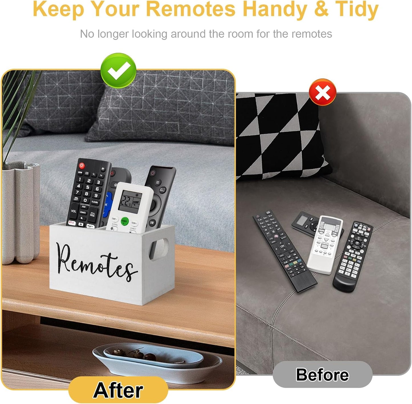 Remote Control Holder / White-2slot