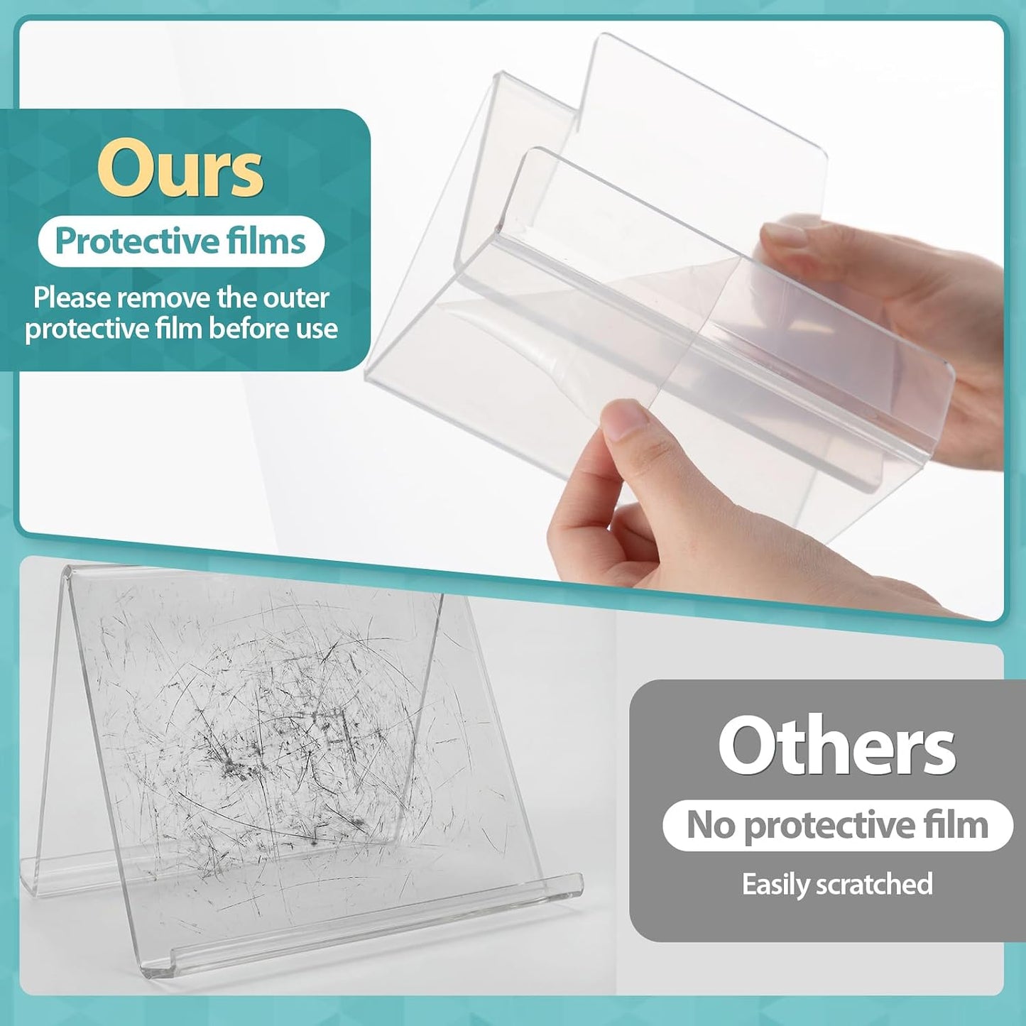 Acrylic Display Book Stand / Clear / Set of 2
